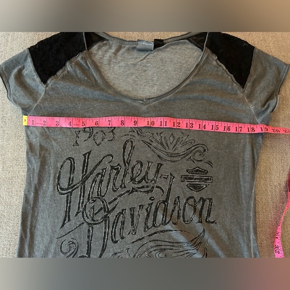 Harley-Davidson Gray and Black Raglan Graphic Tee - Picture 3 of 6